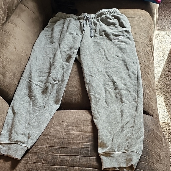 Nike Pants - Nike Light Gray Fleece Joggers with Drawstring